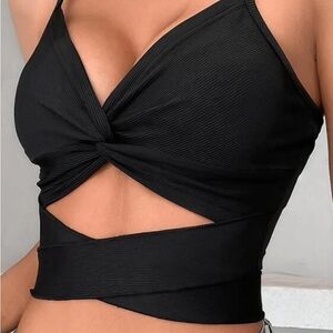 (3 for 15) Black tie tank / size m